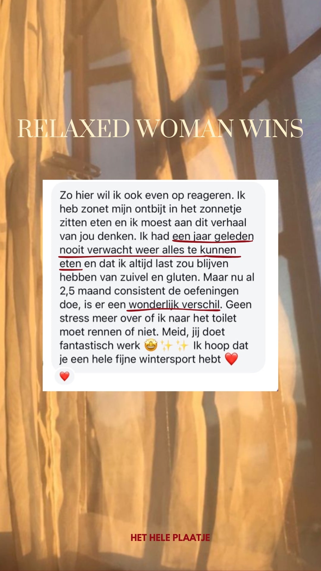Van Restrictie naar Ruimte: Gezondheid op de #relaxedwomanway